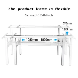 Office black up high quality leg school  sit stand desk