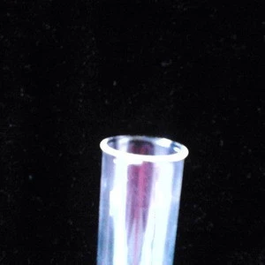one end closed QUARTZ TUBE with round bottom and small flange