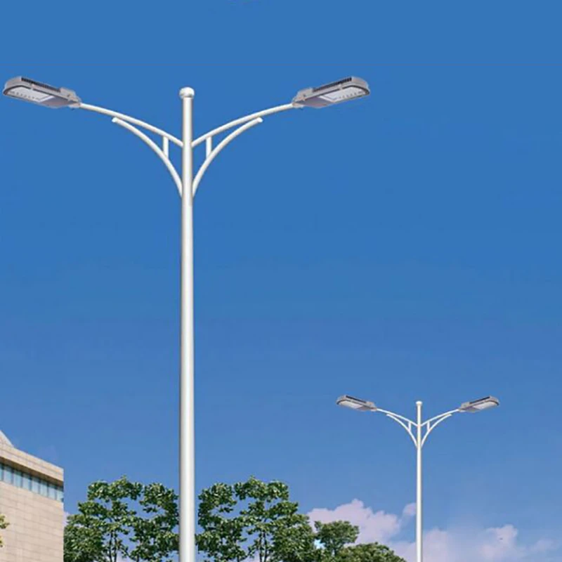 Outdoor lamp pole Q235 hot dip galvanized 6m 9m light poles street