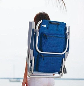 Outdoor Travel Lightweight aluminum folding reclining backpack beach Chair with cooler