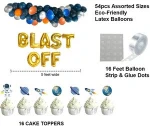 Outer Space Birthday Party Supplies 77Pcs Rocket Blast Off Party Decorations Set for Kids Birthday Baby Shower Party