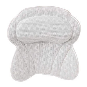 Patented product amazon hot sell  design 3D air mesh washable and soft spa bath pillow