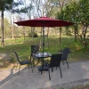 Patio Umbrella Replacement Canopy Market Umbrella  with 8 Ribs with Bases