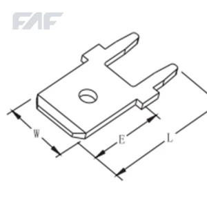 PCB Faston Tab 250 Terminal Connector 6.3 terminales