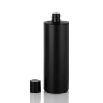PE Black color 100ml 200ml 300ml 500ml 1000ml squeezable toner lotion Plastic oil body cream screw Cap frosted shampoo bottles