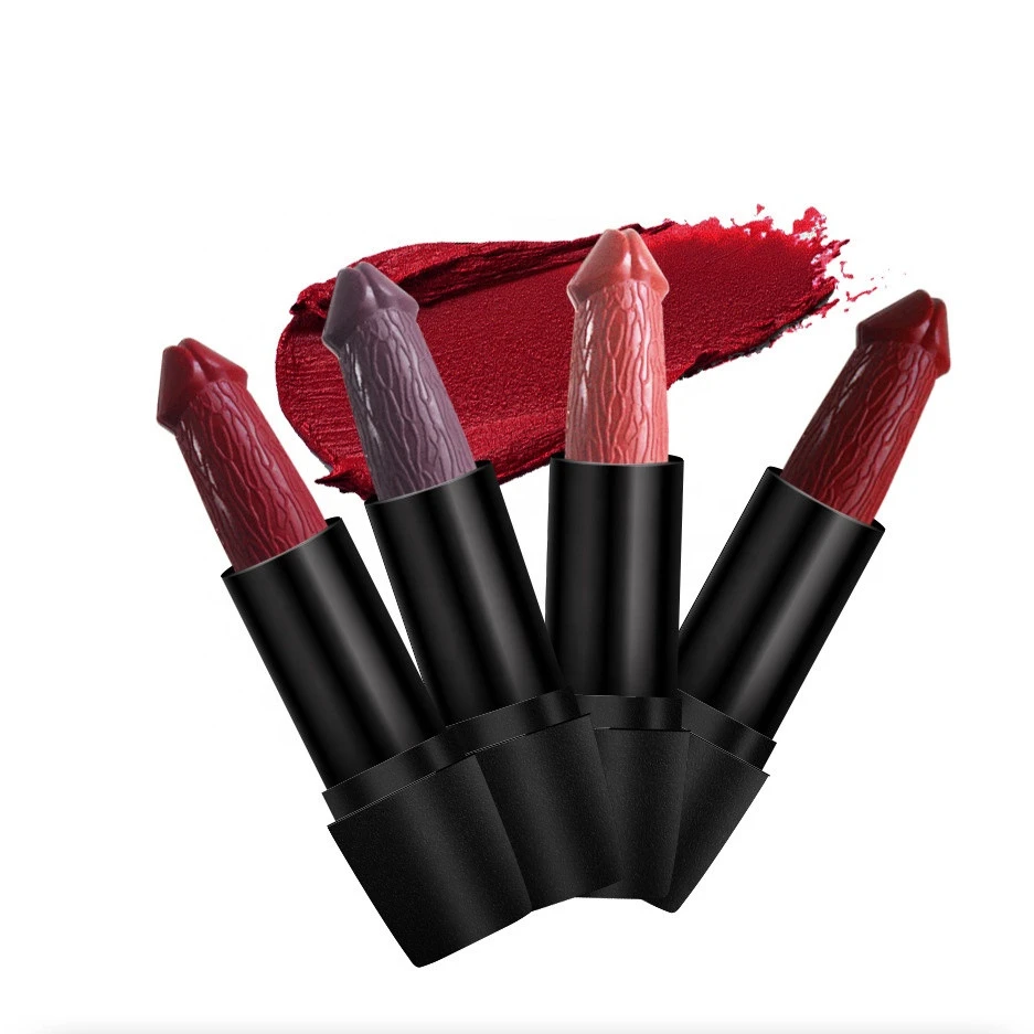 Perfect Brands Makeup Penis Shape Mushroom Moisture Waterproof Cosmetic Rouge Matte Lipstick