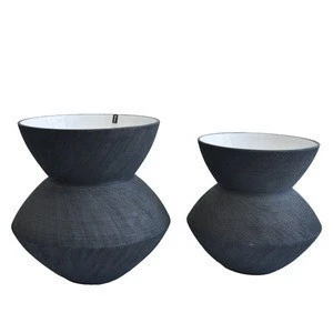 Personalized cheap wholesale black colored large floor ceramic home goods vases
