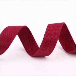 Personalized Custom 25 MM High Quality Red Cotton Webbing Strap For Dog Collars