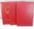 Import personalized gold hot stamping logo red pu a5 certificate file folder from China