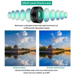 Phone Camera Lens Kit 9 in 1 Super Wide Angle Macro Fisheye Lens  Telephoto CPL Kaleidoscope Starburst Lens for iPhone