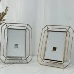 Picture Frame Custom Export Electroplating Geometric Iron Frame Craft Metal Ornament Photo Frame