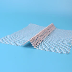 plastic angle bead with mesh/drywall corner bead with mesh/PVC bead with mesh