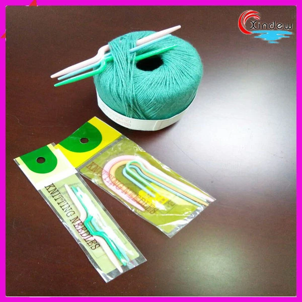 Plastic Cable Knitting Needles Acrylic Blended Yarn Glitter Cotton Yarn