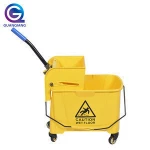 Plastic trolley down-press deluxe mop wringer hotel mop bucket