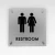 Import Plexiglass Panels 1&quot; Silver Standoffs Male  Female Restroom Signs Wall Mounted Hotel Office Building Acrylic Toilet Door Sign from China