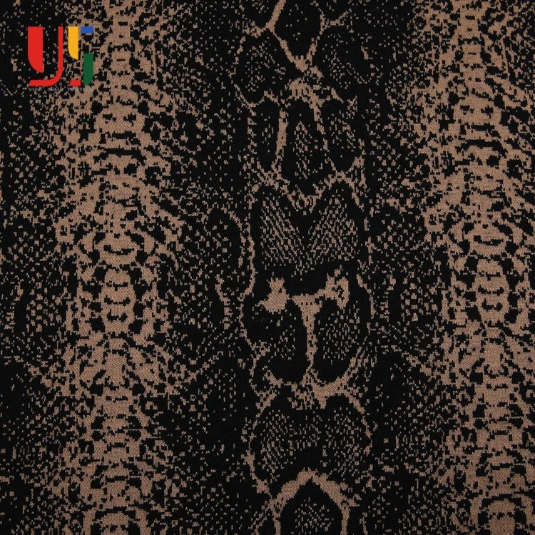 Polyester spandex sexy eco-friendly spandex snake pattern yarn-dyed fabric