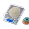 Popular portable electronic digital kitchen scale with LCD Display  1kg 2kg with accuracy 0.1g battery type