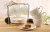 Import Porcelain Tea Cup and Saucer Coffee Cup Set with Saucer and Spoon, Set of 6 (6 Tea Cup Set With Bracket) from China