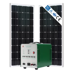Portable 80W Power Banks & Power Station with battery Outdoors Solar Home System Kit