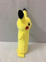 Portable And Soft Pikachu Shape Polyester Material Yellow Color Plush Pen Pouch