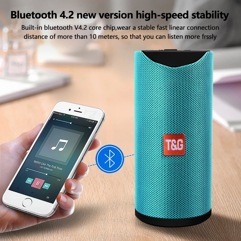 Portable Blurtooth Wireless Speakers Waterproof Stereo Column Outdoor Loudspeaker Speaker with FM Radio MP3 Bass Sound Box 113