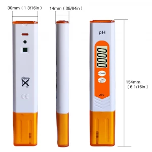 Portable High Accuracy  pH Meter Digital pH Temperature Test  Water Quality Tester PH Meter