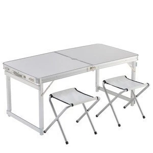 Portable MDF Aluminum Folding Picnic Table & Chair For Outdoor Use