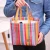 Import Portable Striped Lunch Bag Canvas Insulated Ice Food Storage Handbag Picnic Lunch Bags For Women Kids from China