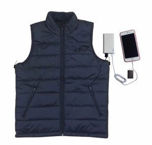 power down heated vest winter Outdoor camping skiing vest Power charge heating