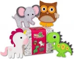 Premium craft supplies my first sewing tailor felt stuffed woodland animals mini travel diy craft kids sewing kit