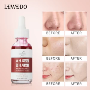 Private label exfoliator AHA 30% BHA 2% peeling Solution Anti-Acne Repair Scars Face Liquid Serum professional skin care