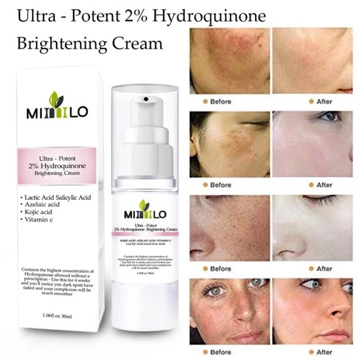 Private label Ultra-Potent 2% Hydroquinone Freckle Removal Face Whitening cream Brightening beauty skin whiting face cream