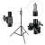 Import Professional 3 Section Aluminum  2.1m Foldable Photography Camera Ring Light Stand Tripod from China