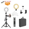 Professional audio video lighting 14inch makeup light ring dimmable led ring light kit for youtube