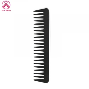 Professional Hairdressing Salon  Carbon Fiber Plastic Anti-static Wide Big Tooth Detangling Hair Comb