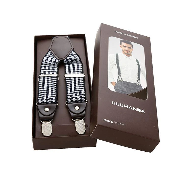 Professional made custom design fashion durable suspenders polyester