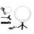 Professional Portable Make Up Selfie Stick Phone Rechargeable LED Selfie Ring Light With Tripod Phone Stand Holder