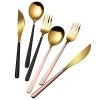 Promotion Eco Gold Restaurant Cutlery Set Food Grade Stainless Steel Flatware with Spoons Forks Knives Wedding Party Gift