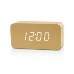 Promotion RoHS CE Approved Wooden Led Alarm Clock