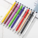 Promotional Custom Logo 2 in 1 Capacitive Multi Function Metal Ballpoint Pen Aluminum Touch Screen Tablet Stylus Pen