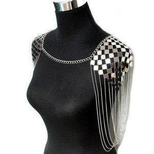 Punk Statement Body Chain Collar Shoulder Long Necklaces Tassel Pendants Women Bohemian Sexy Statement Fashion Body Jewelry