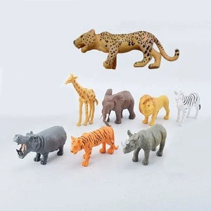 PVC jungle animal model plastic wild animal toy set