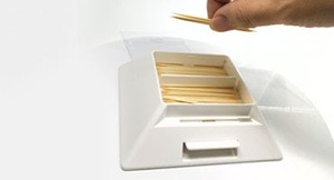 Toothpick Gate Buy Pyramid Feature Clear Lid Dual Gates Pop Up Toothpick Holder from ...