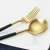 Import QT00230-4 cutlery set spoon fork knife shopsticks black handle flatware sets from China