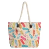 Quickly deliver promotional polyester jute beach bags polyester beach bag