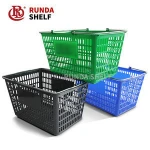 RD-HB-01 case folding plastic stackable shopping basket shop