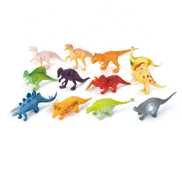 Realistic Looking 5" Dinosaurs Pack of 12 Large Plastic Assorted Dinosaur Figures dinosaur kids