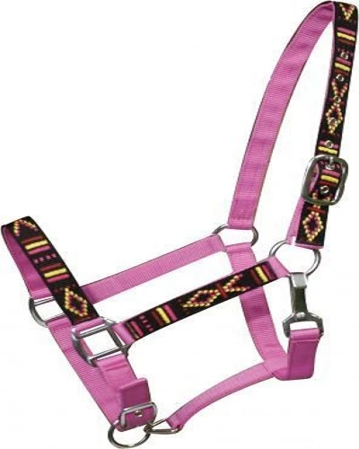 Red Cheap Reinforced Stitch Horse Nylon Halter Manufacturer INDIA