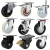 Import Red Pu Tpr Industrial Trolley Rubber Brake Swivel Heavy Duty 6 Stainless Steel Wheel Caster from China