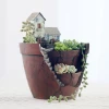 Resin Flower Pot for Succulent Plants Flowerpot Micro-landscape Pot Garden Decoration Saksi Planter
